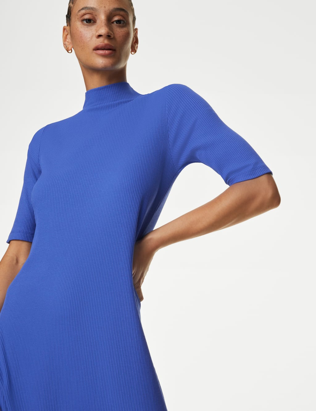 Jersey Funnel Neck Maxi Column Dress