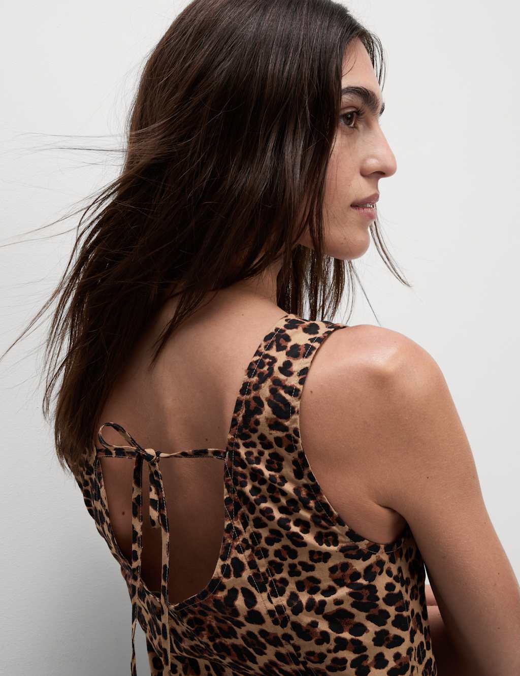 Pure Cotton Animal Print Mini Shift Dress