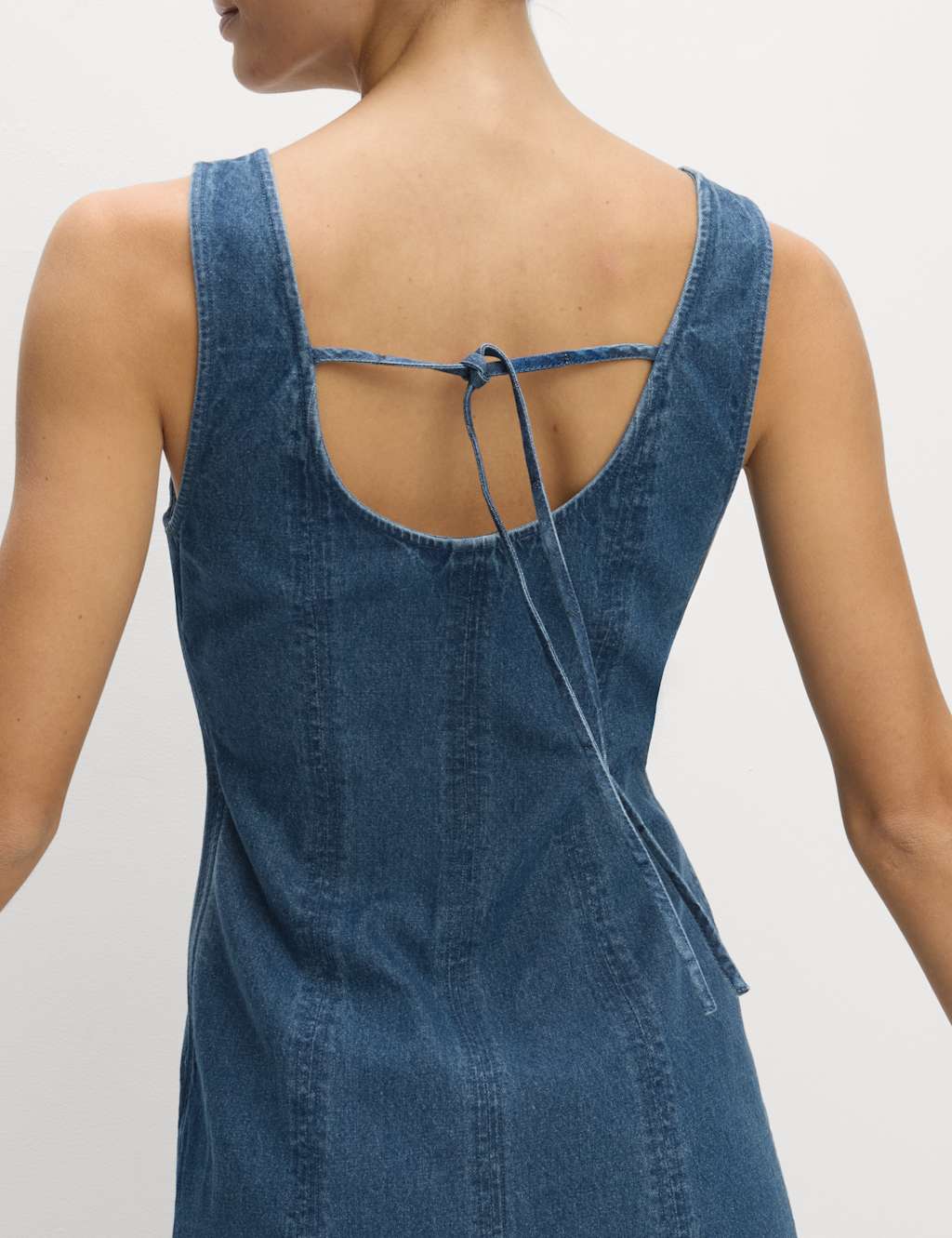 Pure Cotton Denim Mini Shift Dress