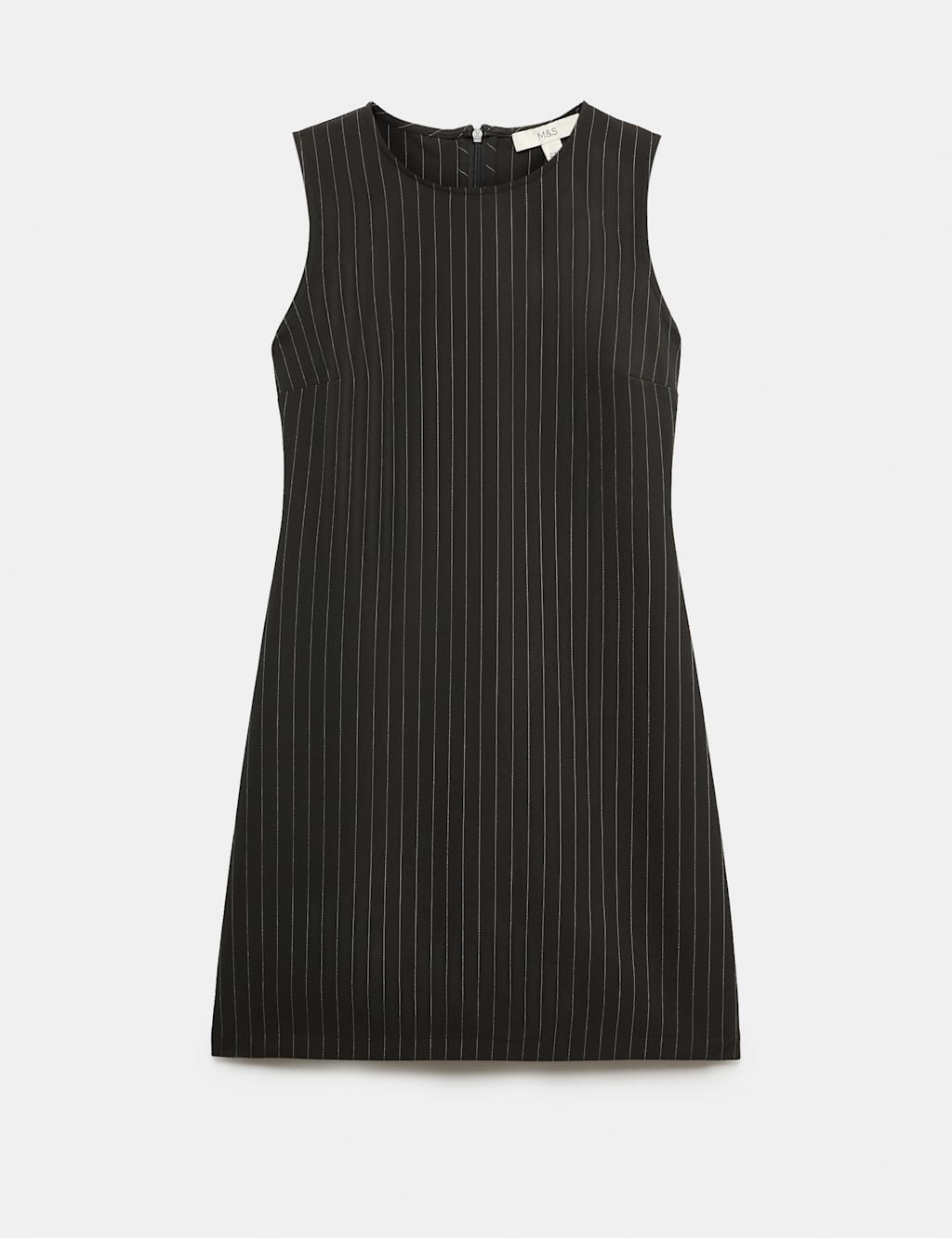 M&S Women's Pinstripe Mini Shift Dress - 6 - Black Mix