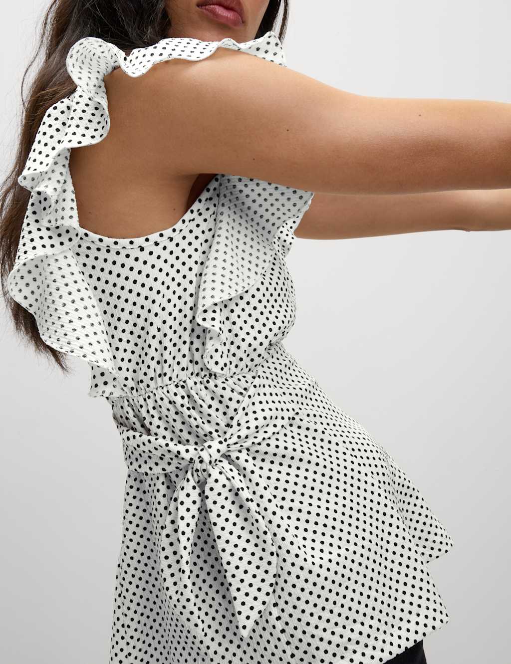 Polka Dot V-Neck Regular Fit Top