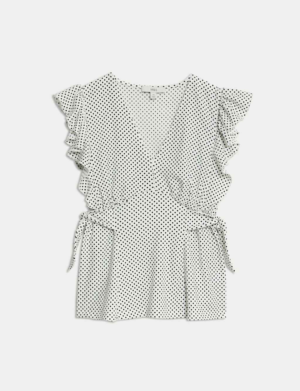 Polka Dot V-Neck Regular Fit Top