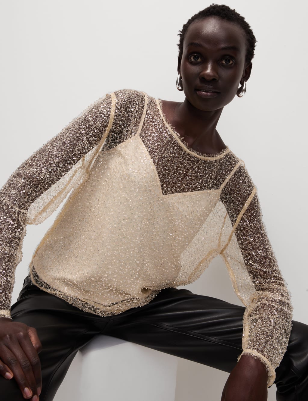 Sequin Tops at M S