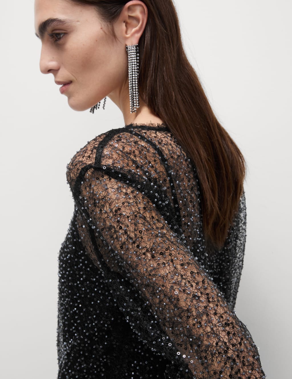 ONLY Onllouisa S/S Sequins Top Jrs T-Shirt Donna: Maglietta Con Paillettes Del Brand Danese