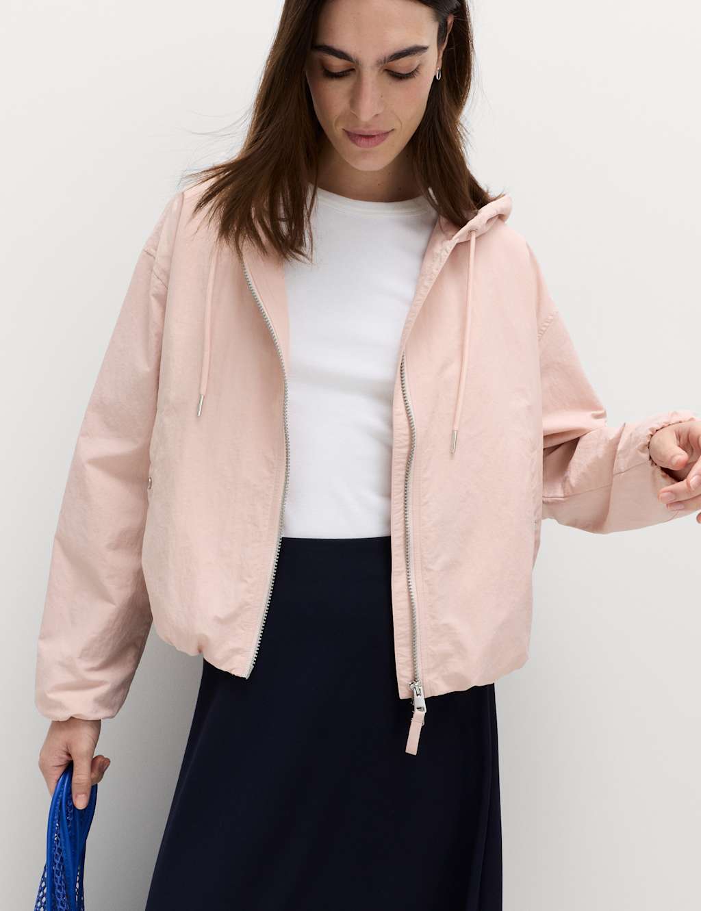 M&S Women's Stormwear Short Parka - Small - Dusted Pink
