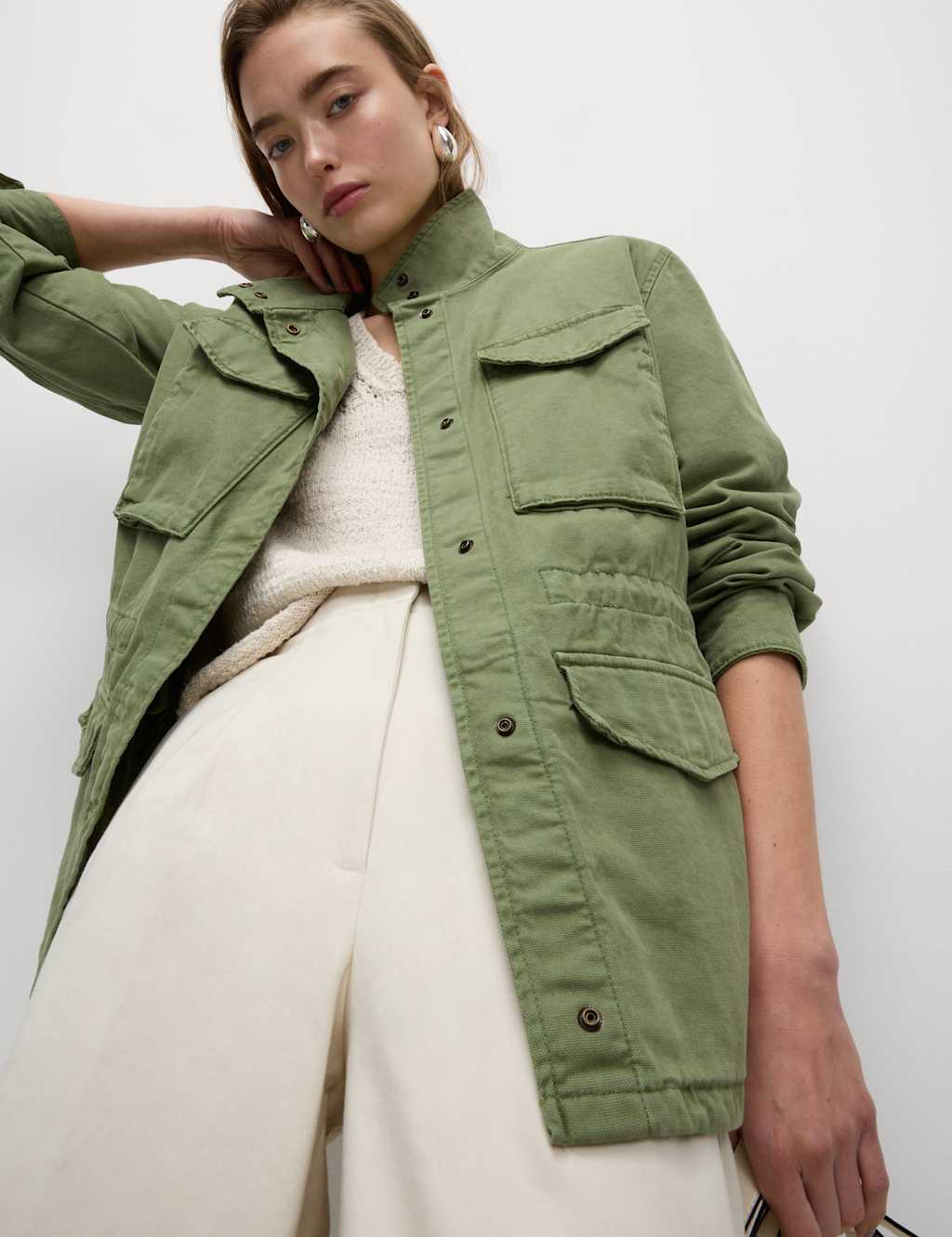 Pure Cotton Lightweight Utility Jacket