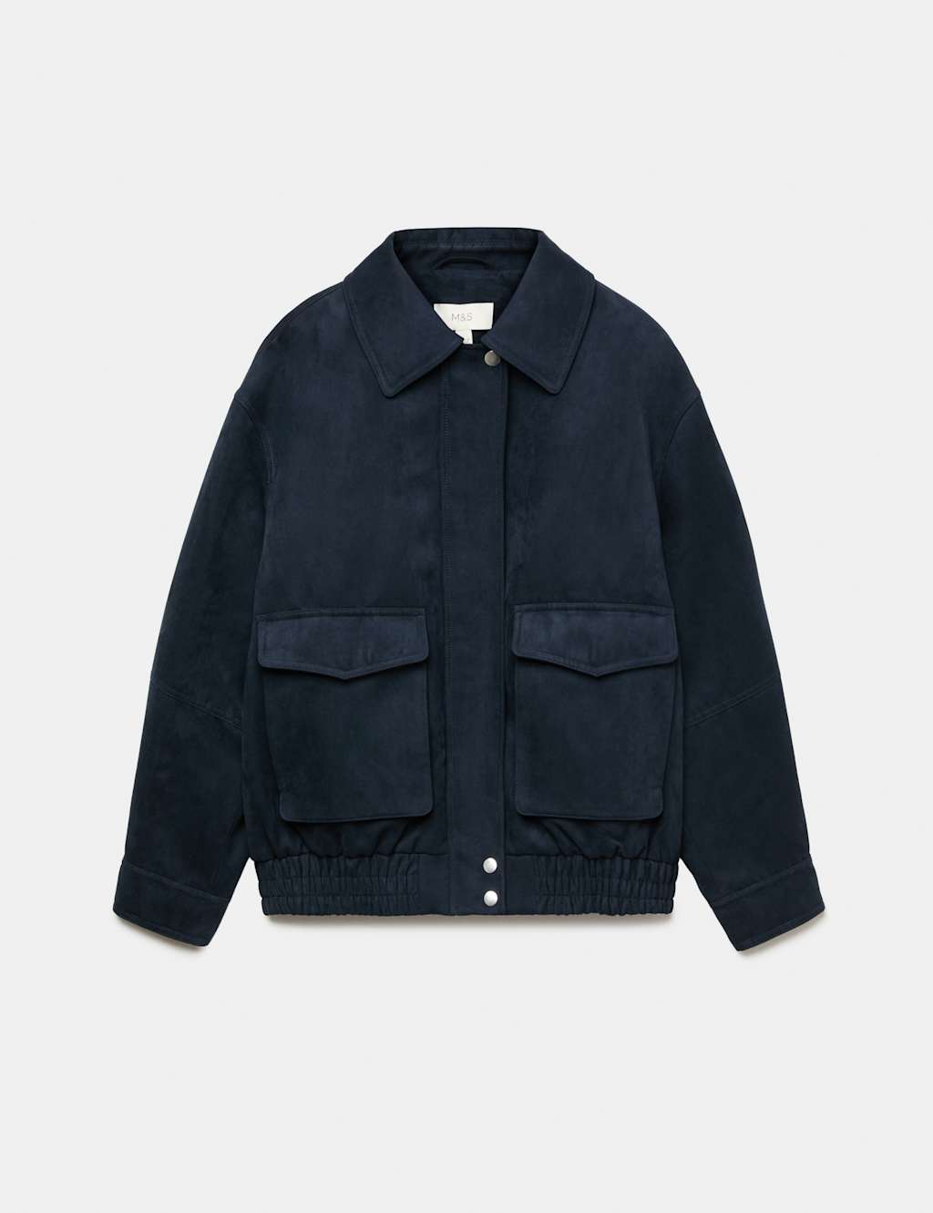 M&S Women's Suedette Bomber Jacket - 20 - Midnight Navy