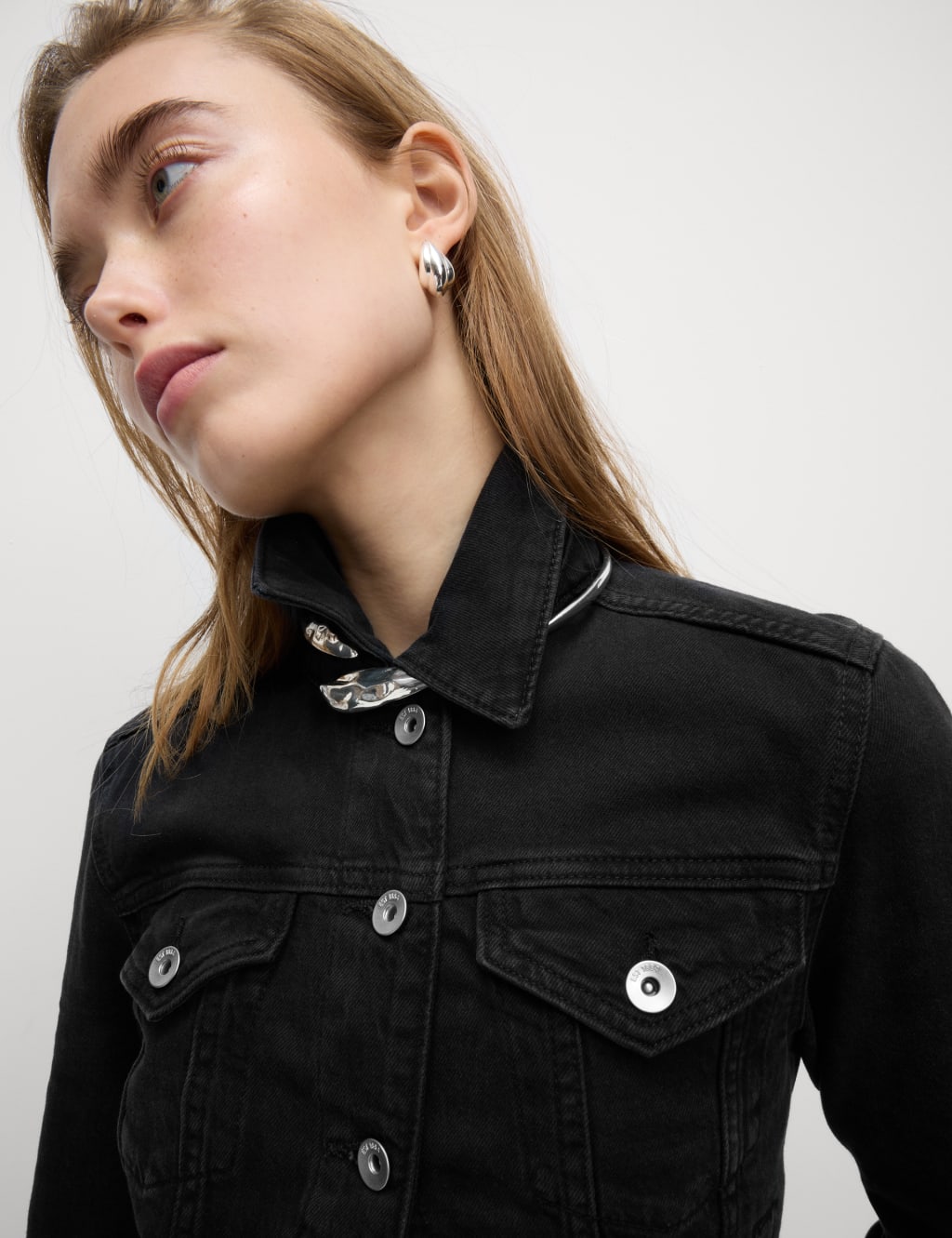 Cotton Rich Denim Jacket With Stretch
