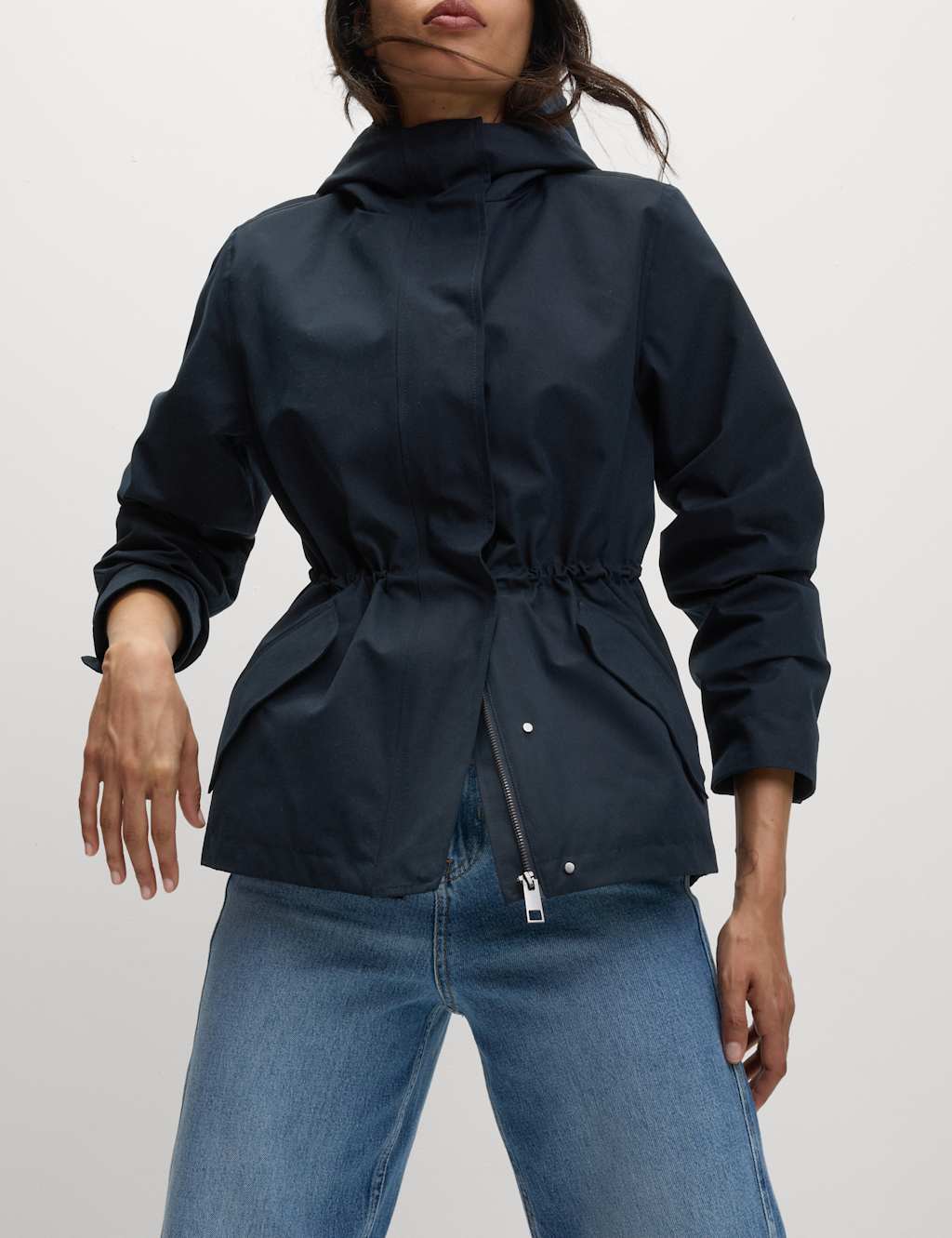 Stormwear™ Hooded Rain Jacket with Cotton