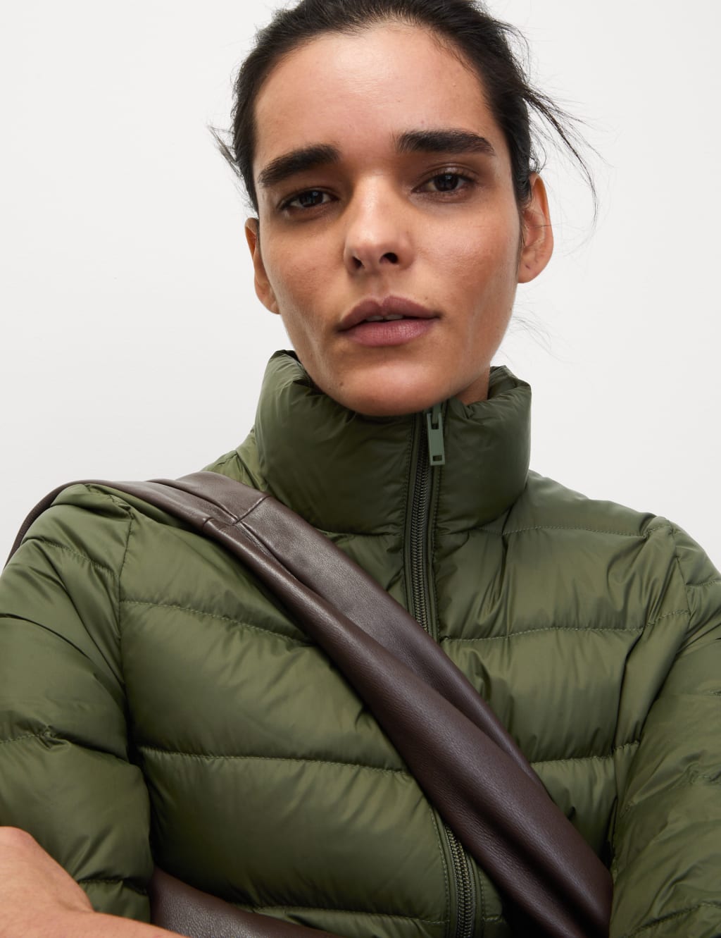 Feather & Down Quilted Packaway Puffer Jacket