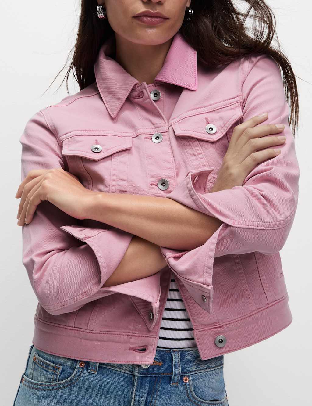 Cotton Rich Denim Jacket with Stretch