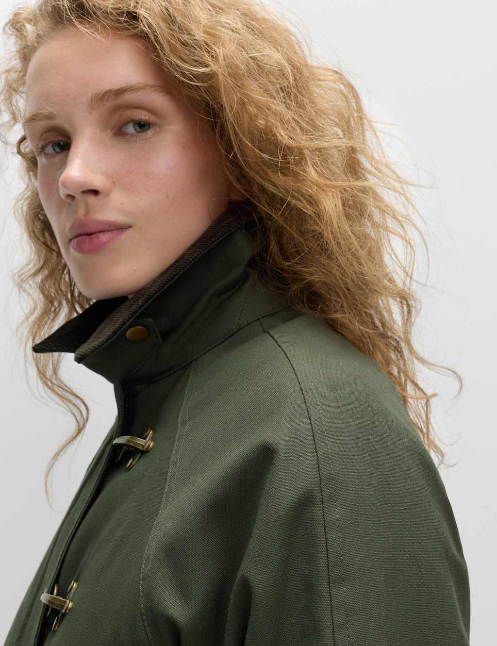 M&S Pure Cotton Lightweight Buckle Country Jacket Dark Khaki