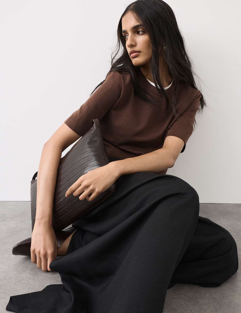 Autograph Women's Cotton Rich Premium T-Shirt - 8 - Chocolate