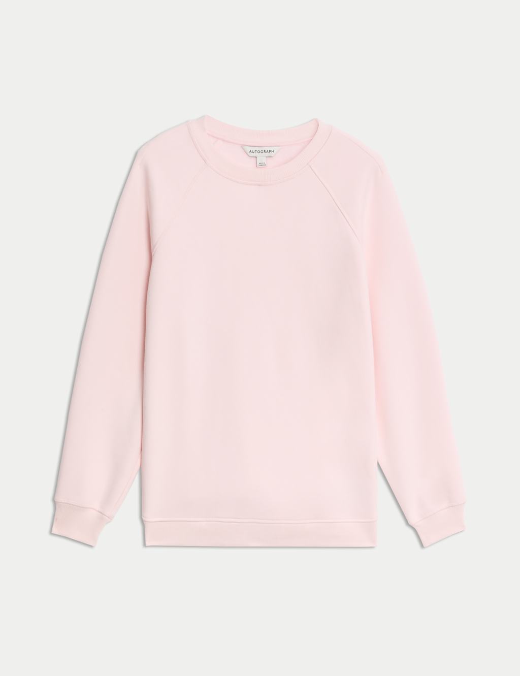 Cotton Blend Crew Neck Sweatshirt