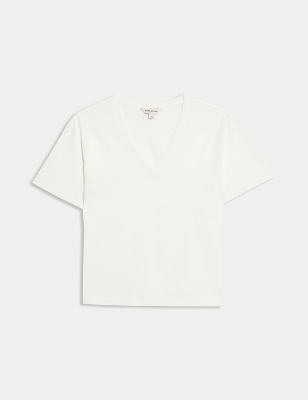 Autograph Pure Supima Cotton V-Neck T-shirt Soft White