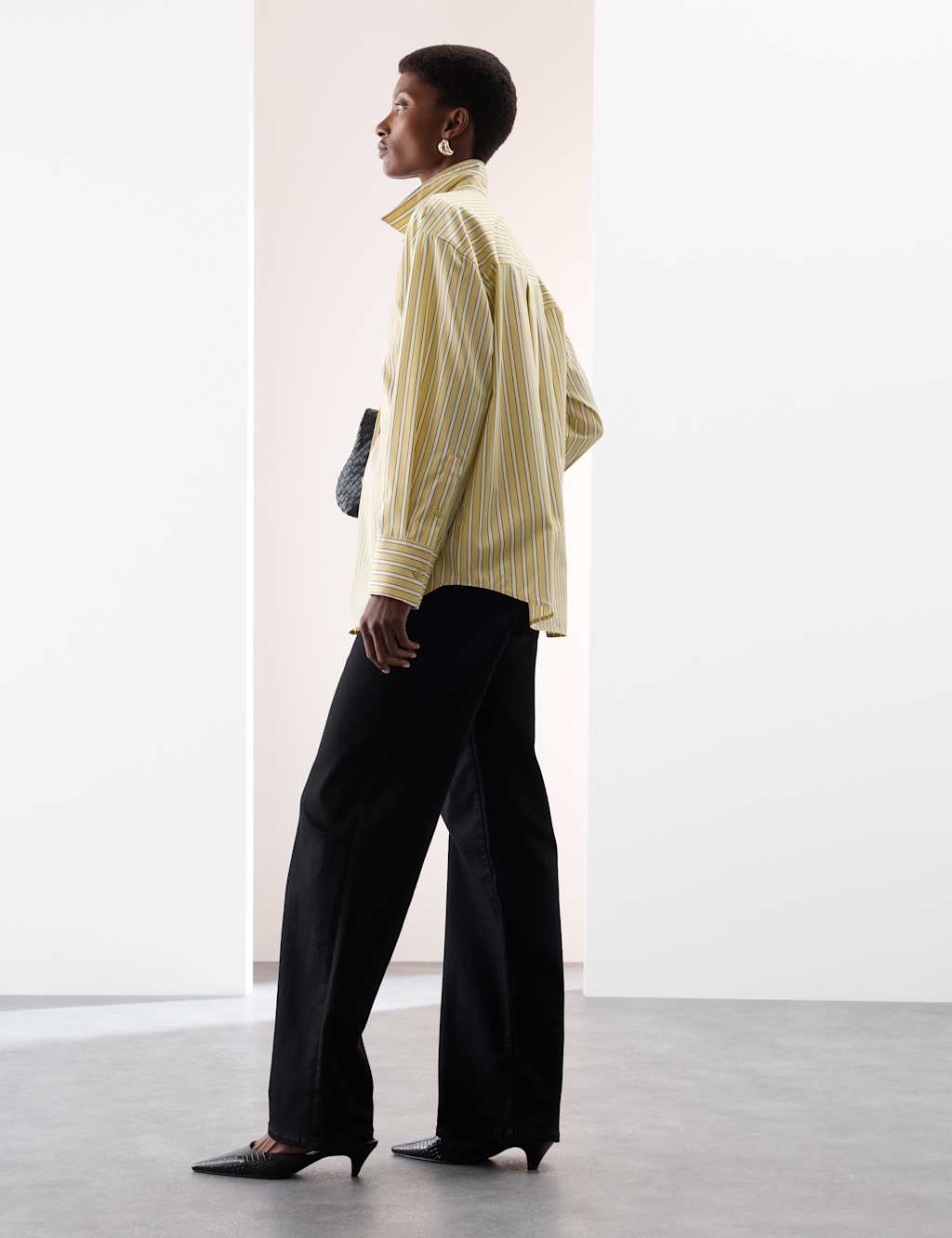 Autograph Pure Cotton Striped Shirt Multi/Neutral