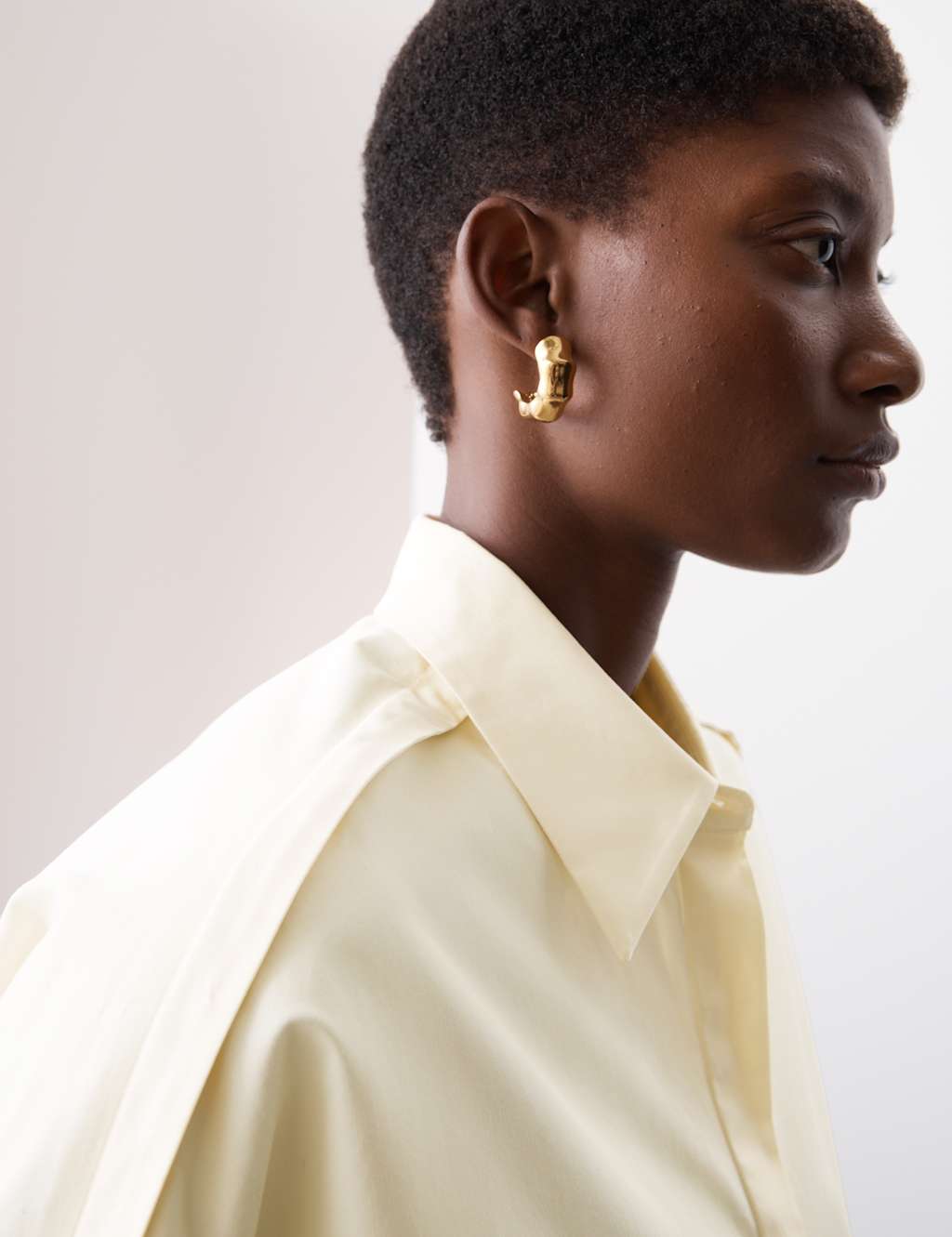 Autograph Pure Cotton Relaxed Shirt Pale Straw