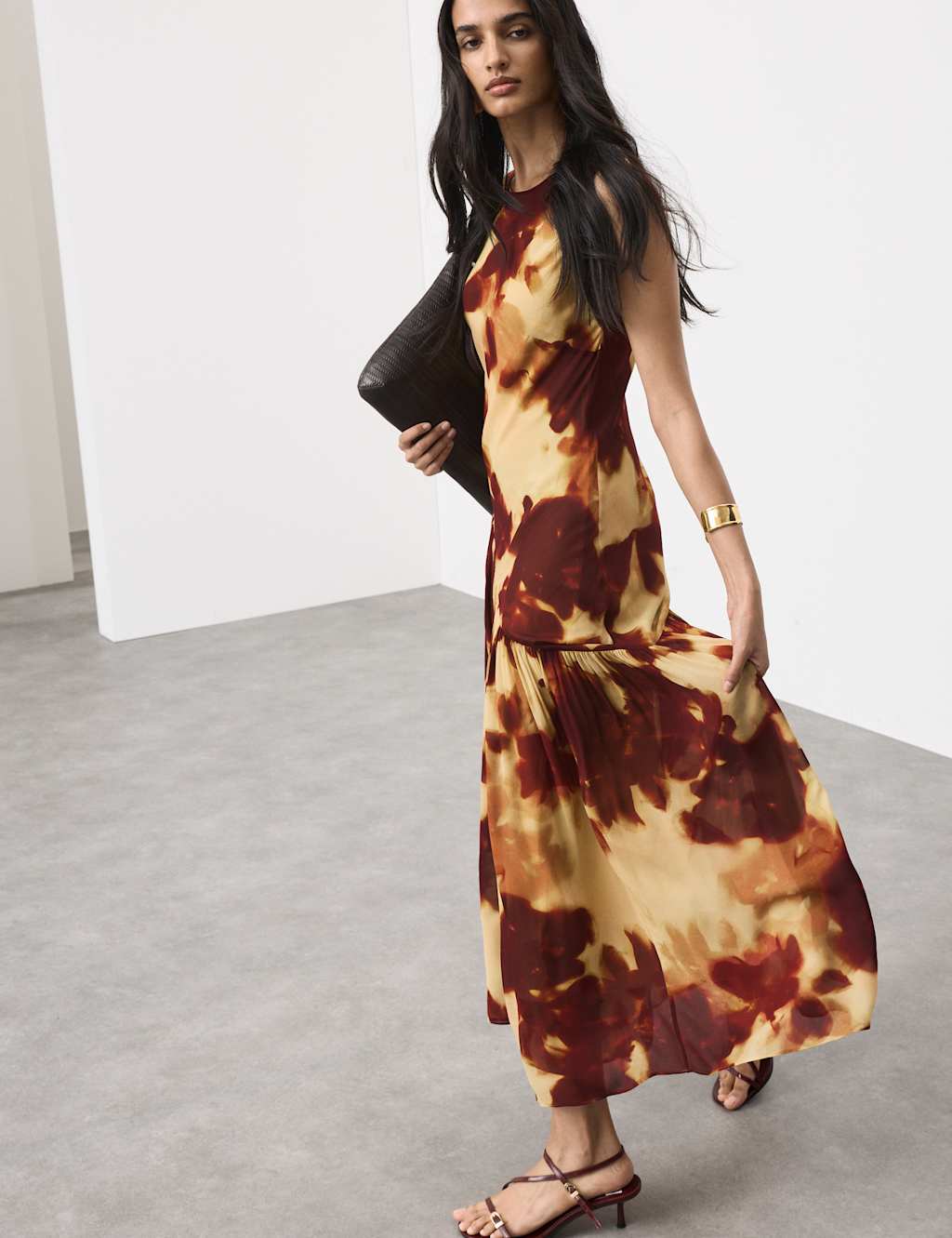 Autograph Women's Printed Asymmetric Midaxi Dress - 20 - Multi