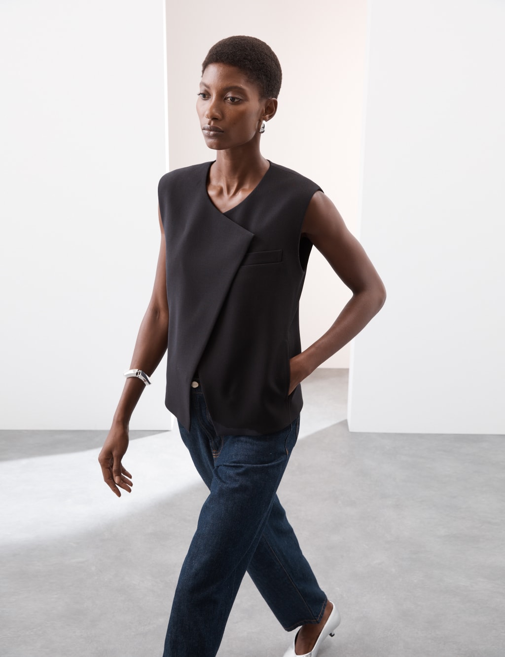 Women s Grey Waistcoats at M S