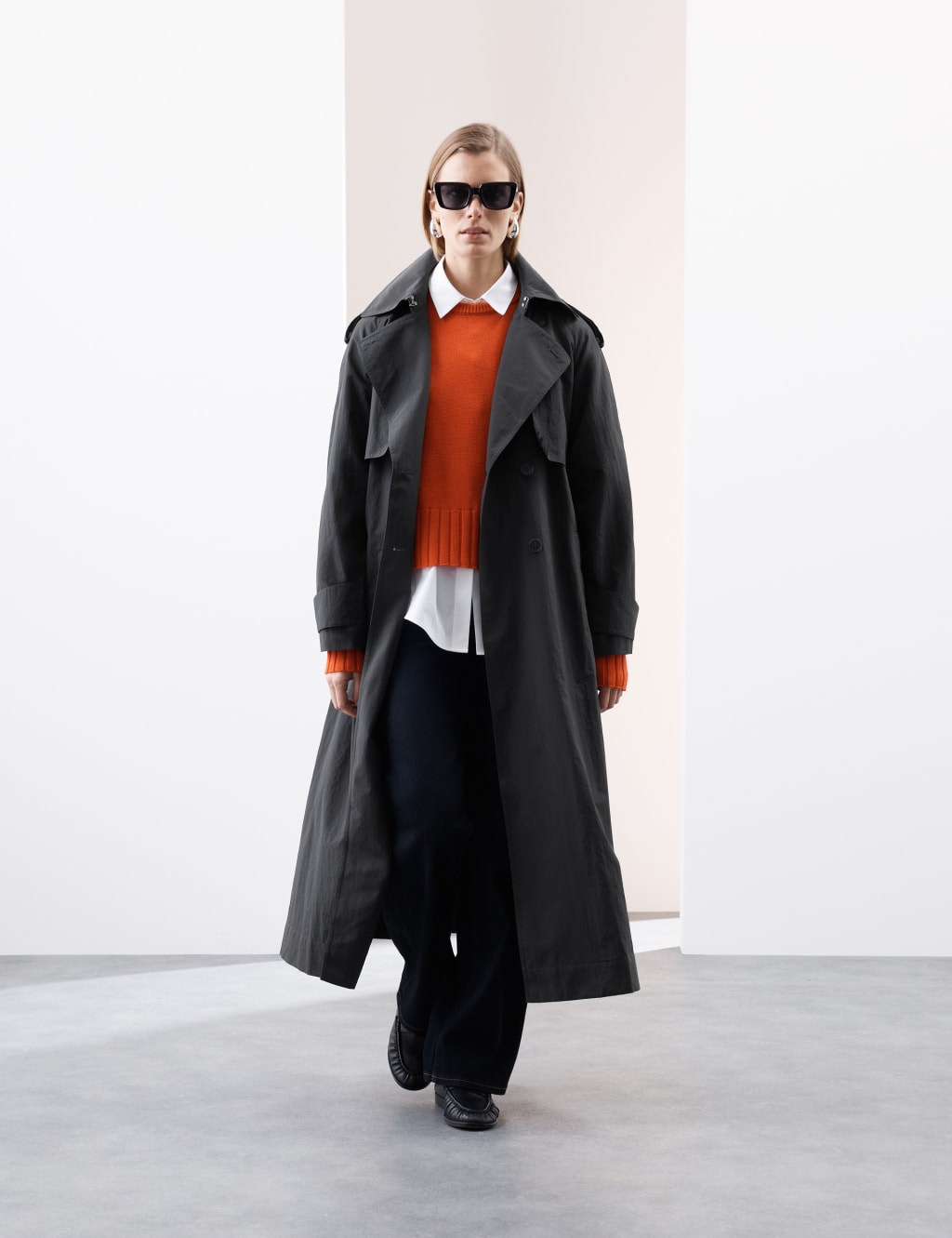 Technical Showerproof Longline Trench Coat