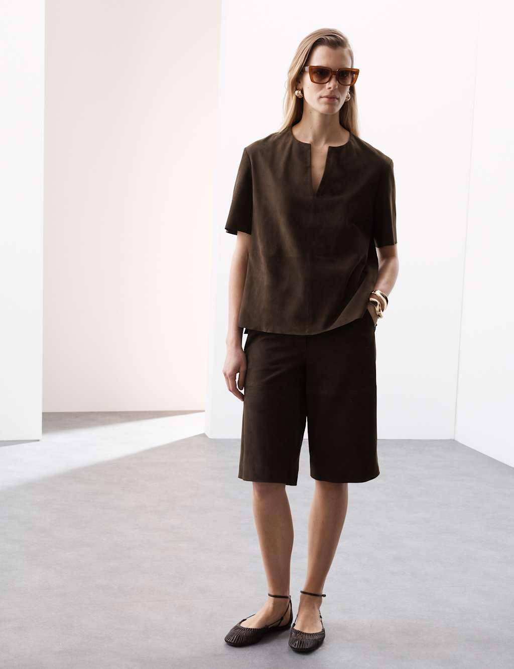 Pure Suede Kaftan Top