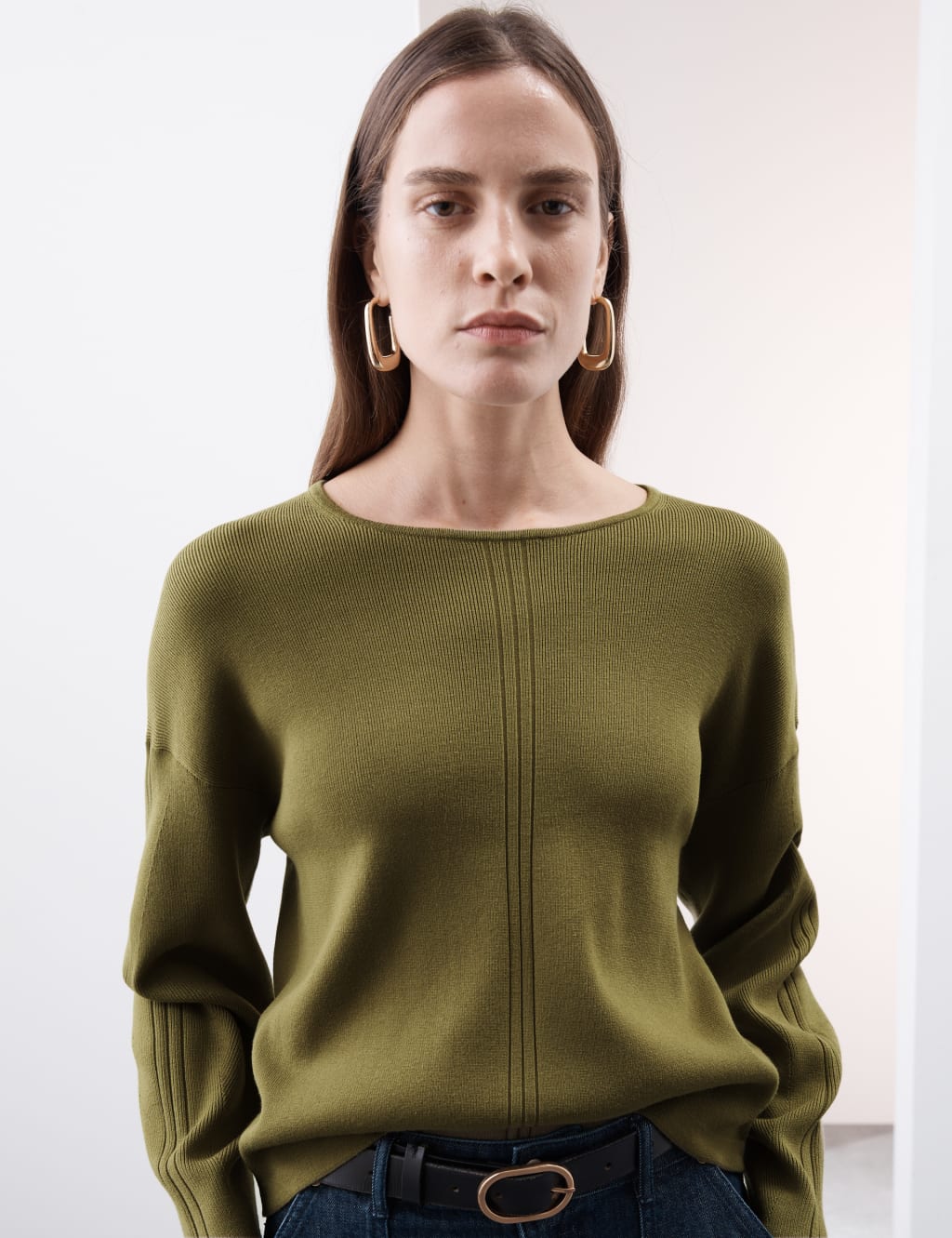 Marks and spencer green jumper outlet