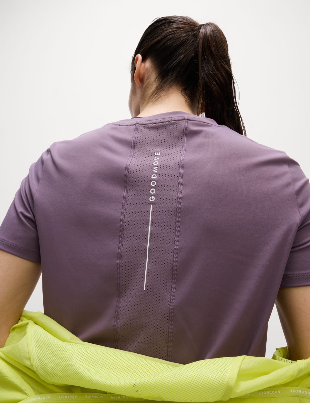 Scoop Neck Mesh Back T-Shirt