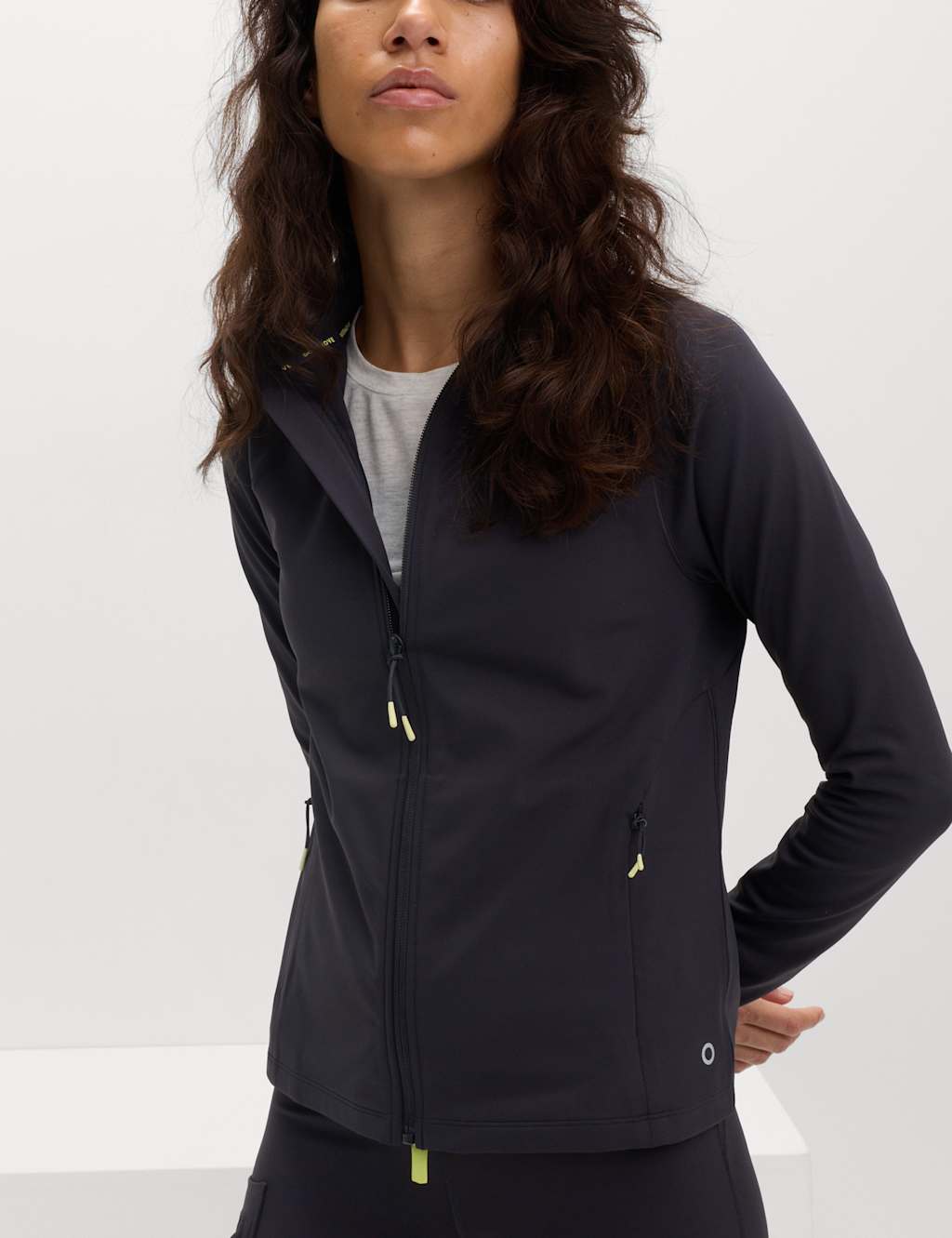 Goodmove Go Discover Stormwear Funnel Neck Zip Up Top Carbon