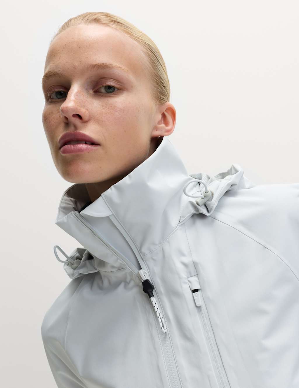 Goodmove Waterproof Hooded Sports Jacket with Stormwear Ultra Silver Grey