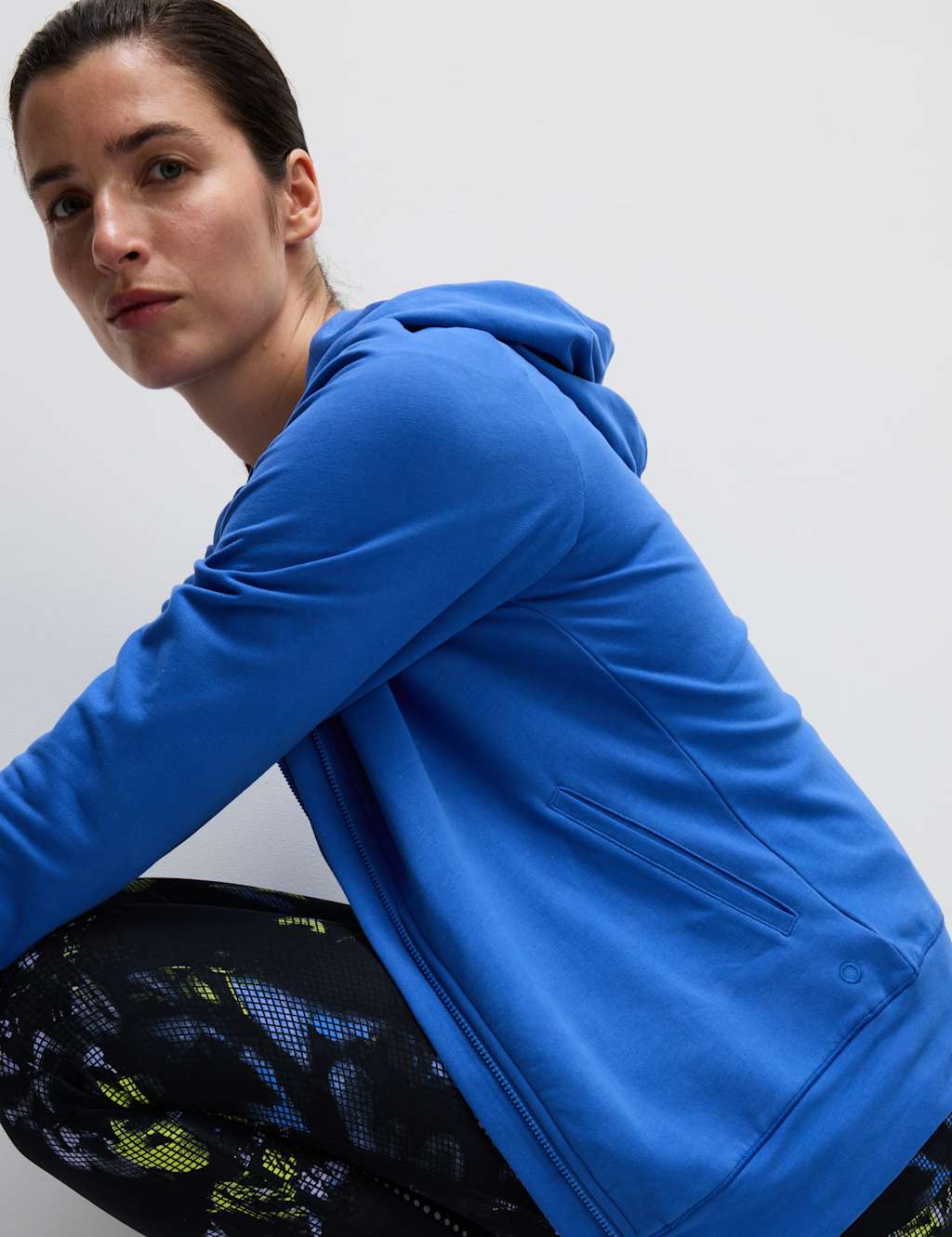 Cotton Rich Relaxed Zip Up Hoodie