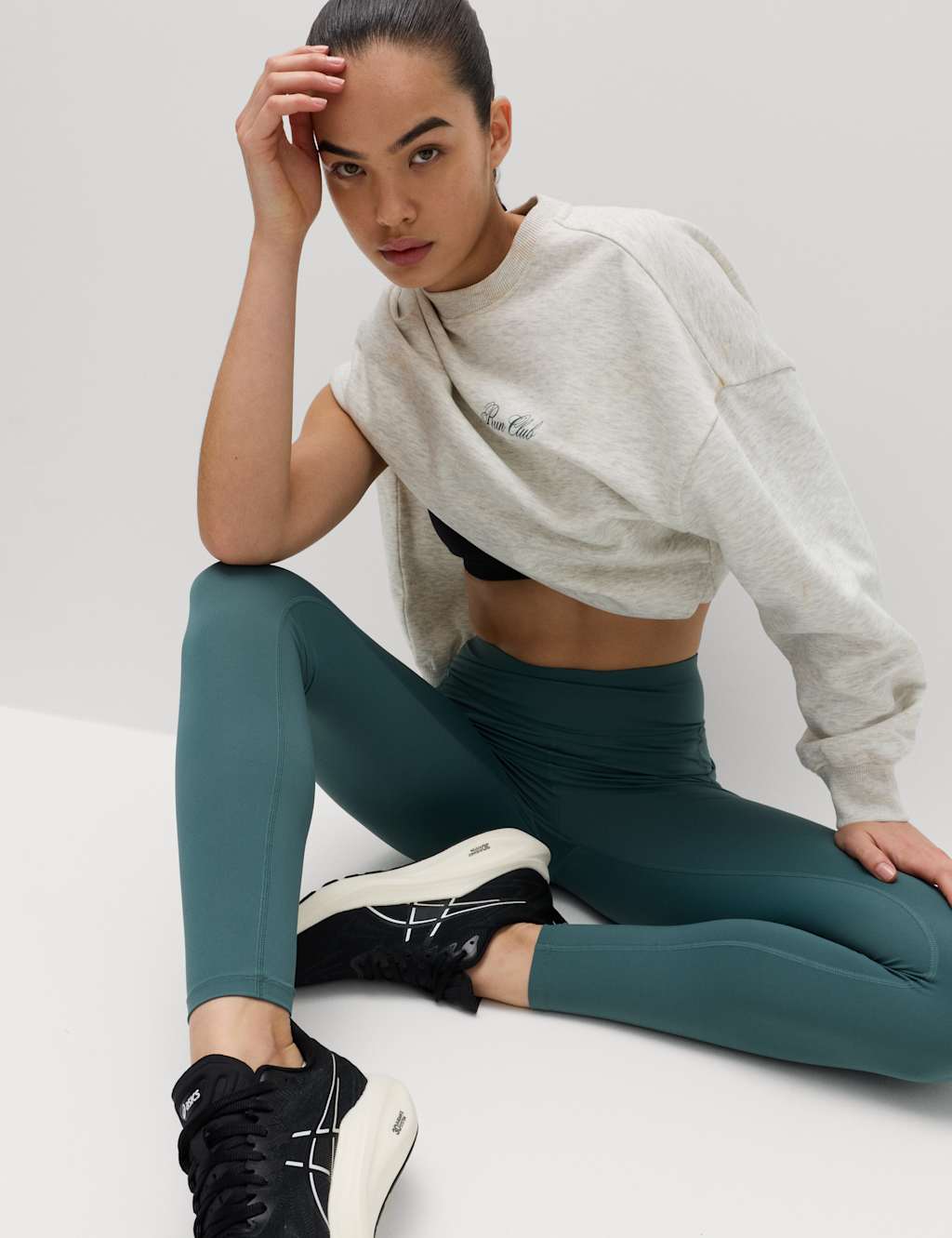 Goodmove Women's Go Train High Waisted Gym Leggings - 18 - Smokey Green