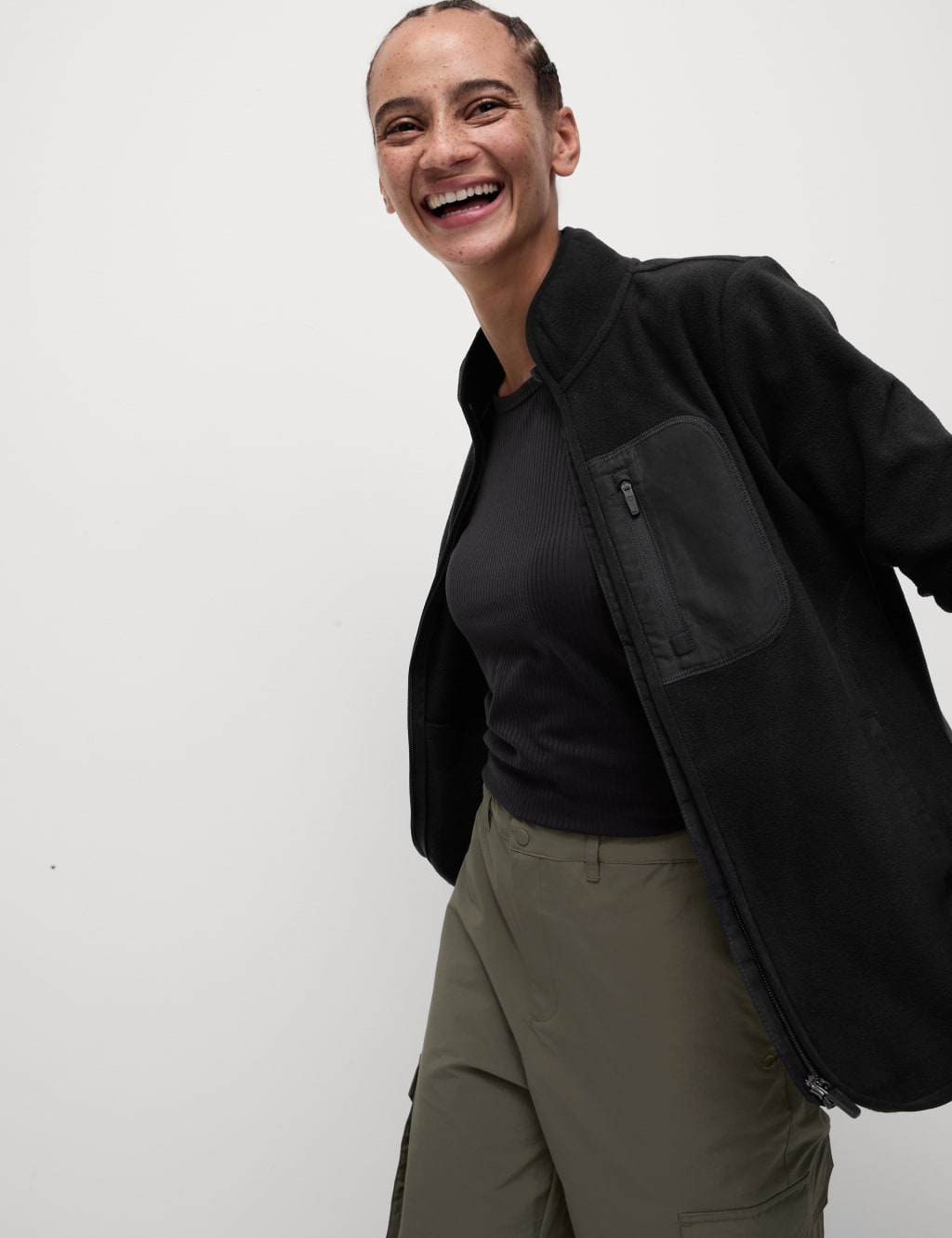 Thermal Zip Up Funnel Neck Fleece
