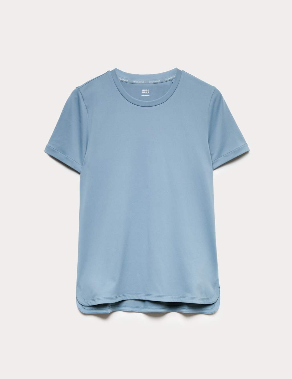 Goodmove Women's Scoop Neck Fitted T-Shirt - 8 - Slate Blue