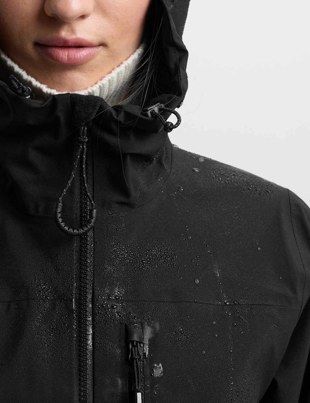 Goodmove 3 Layer Stormwear Ultra Waterproof Hooded Ski Jacket Black
