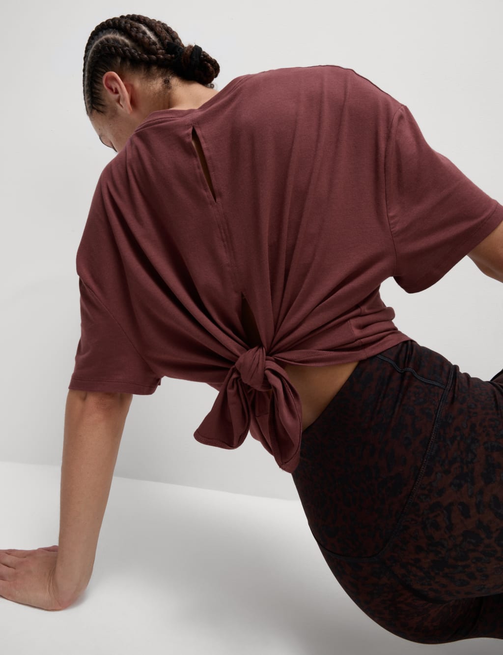 Modal Blend Lightweight Tie Back T-Shirt