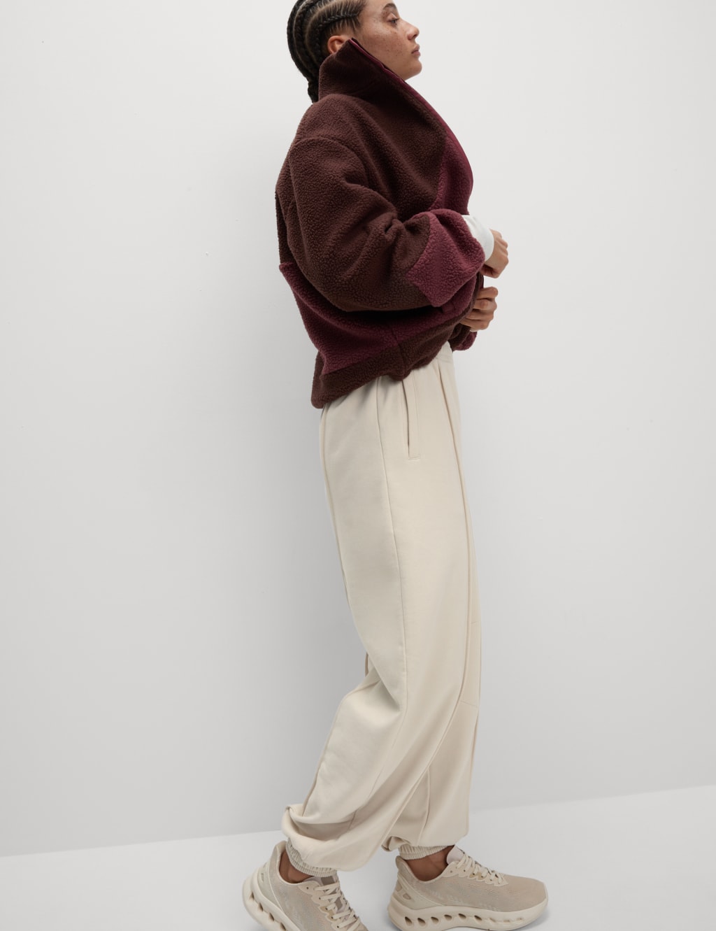 Ladies cream joggers cheap