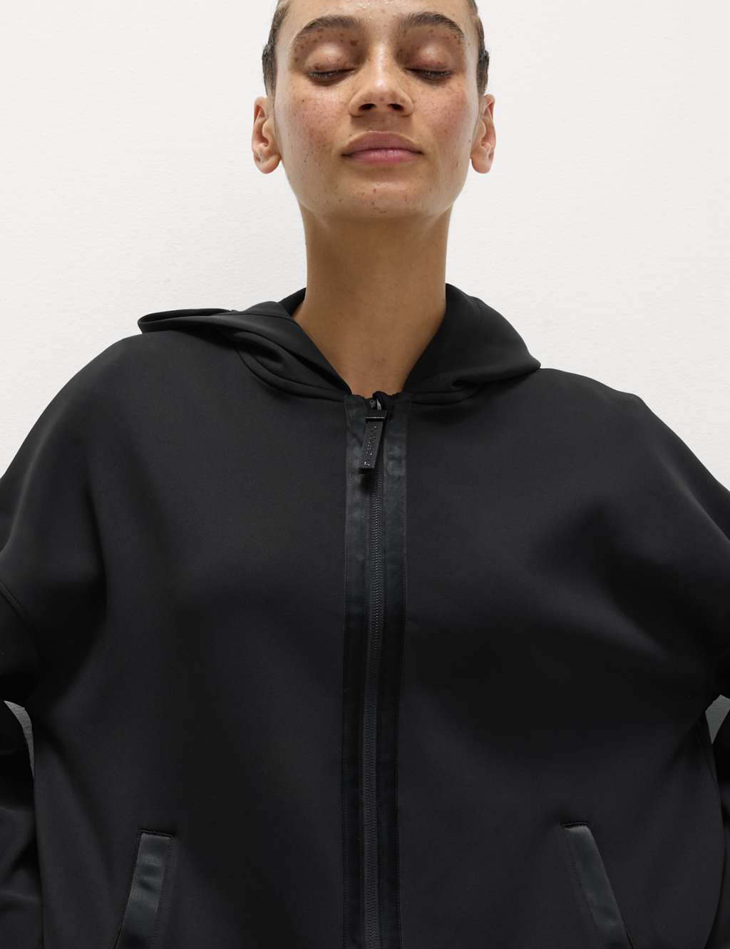 Scuba Zip Up Relaxed Hoodie