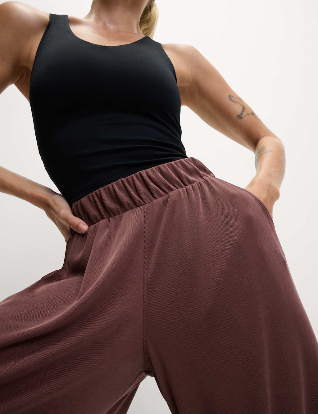Modal Rich Ribbed Relaxed Culottes