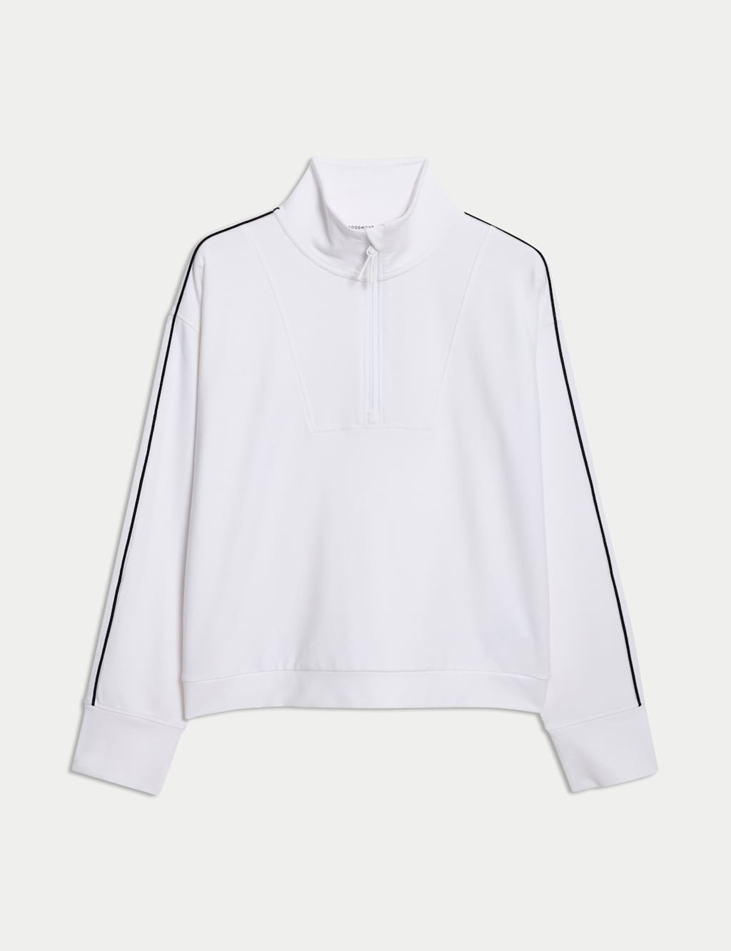 Modal Rich Funnel Neck Half Zip Top