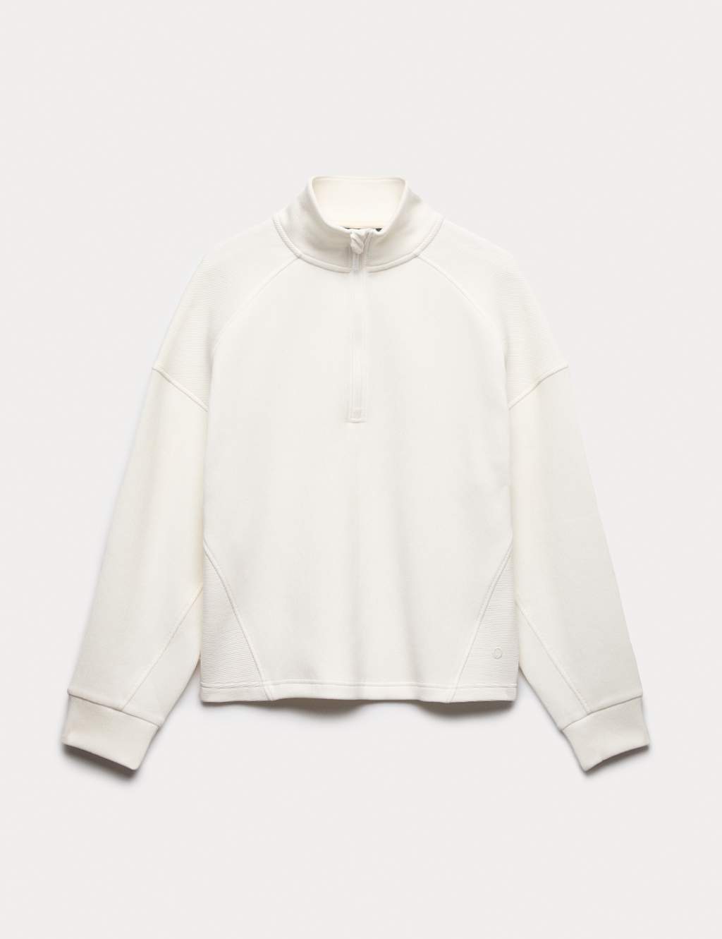 Goodmove Rib Half Zip Yoga Sweatshirt Ivory