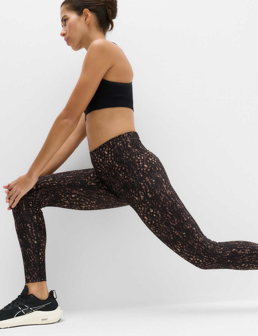 Goodmove Women's Go Move Printed Gym Leggings - 24 - Chocolate Mix