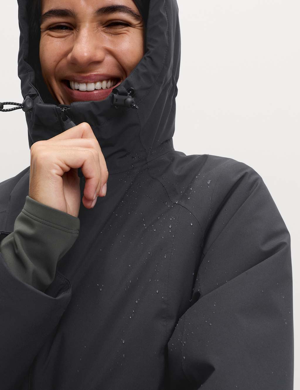 Goodmove Stormwear Waterproof Hooded Jacket Carbon