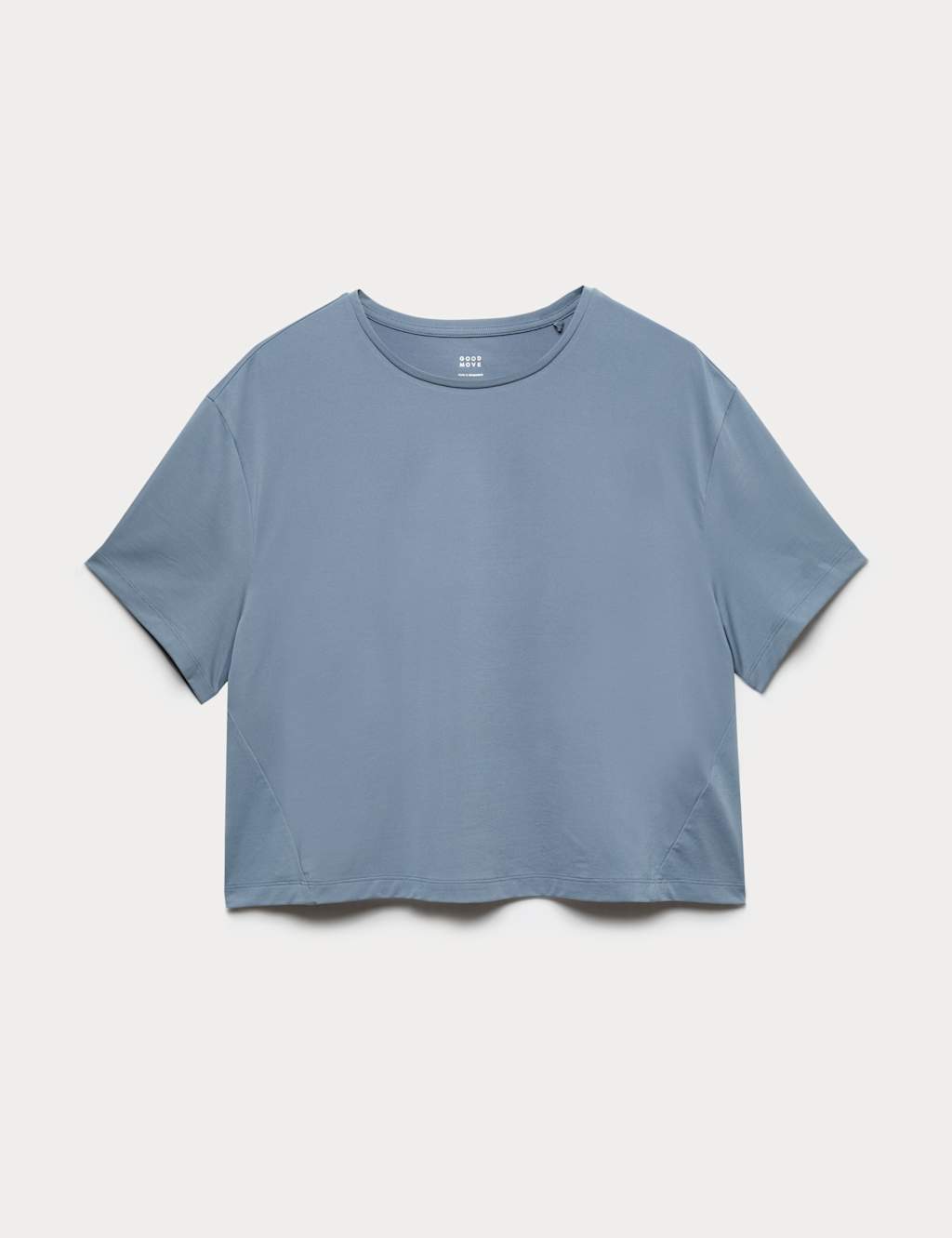 Goodmove Women's Essential Round Neck Boxy T-Shirt - 12 - Slate Blue