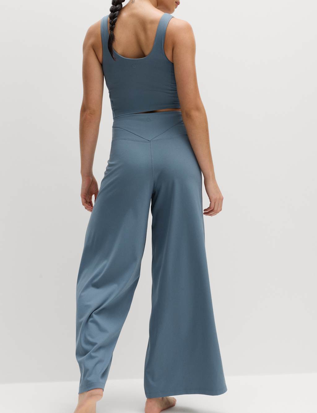Goodmove Women's Go Balance High Waisted Palazzo Trousers - 18 - Slate Blue