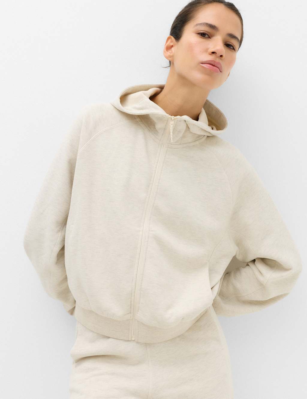 Goodmove Women's Cotton Rich Relaxed Hoodie - Extra Small - Ecru
