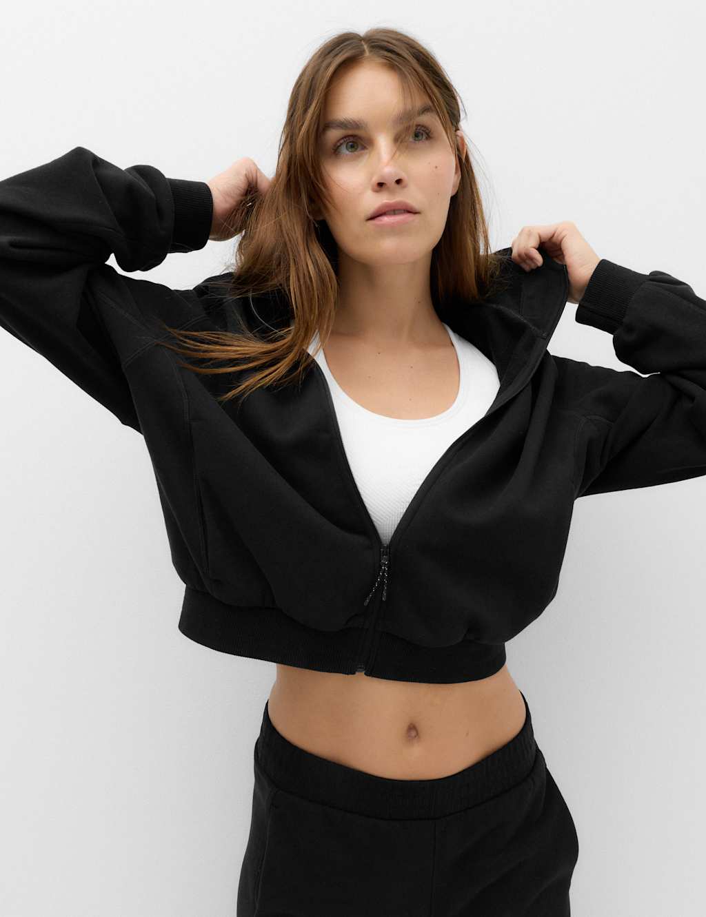 Goodmove Women's Cotton Rich Relaxed Hoodie - Extra Small - Black
