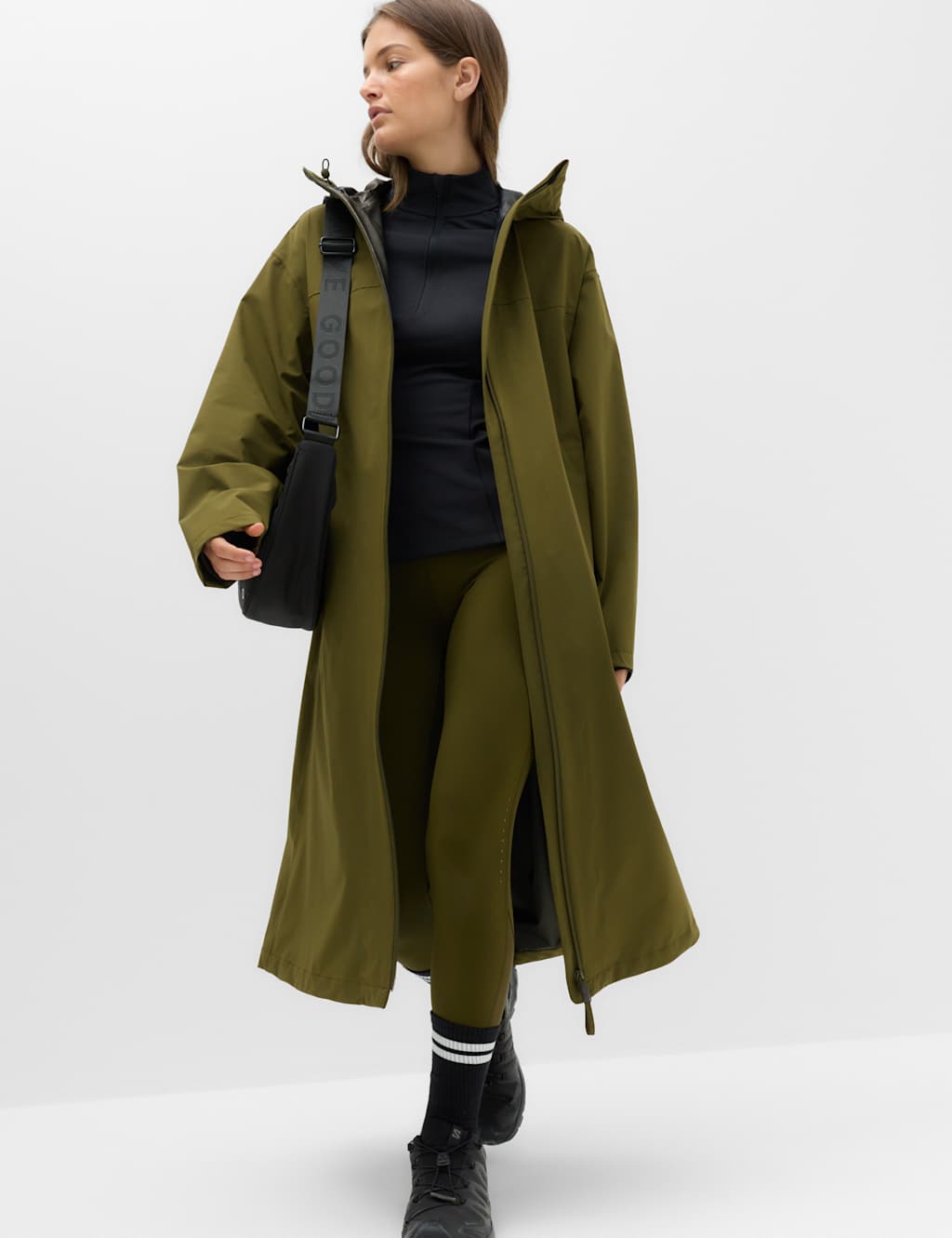 Goodmove Women's Stormwear Ultra Waterproof Pleat Back Parka - Extra Small - Dark Khaki