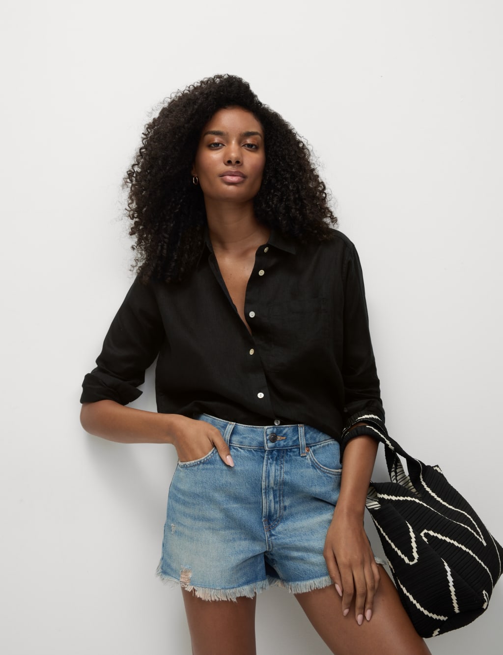 Pure Linen Oversized Girlfriend Style Shirt