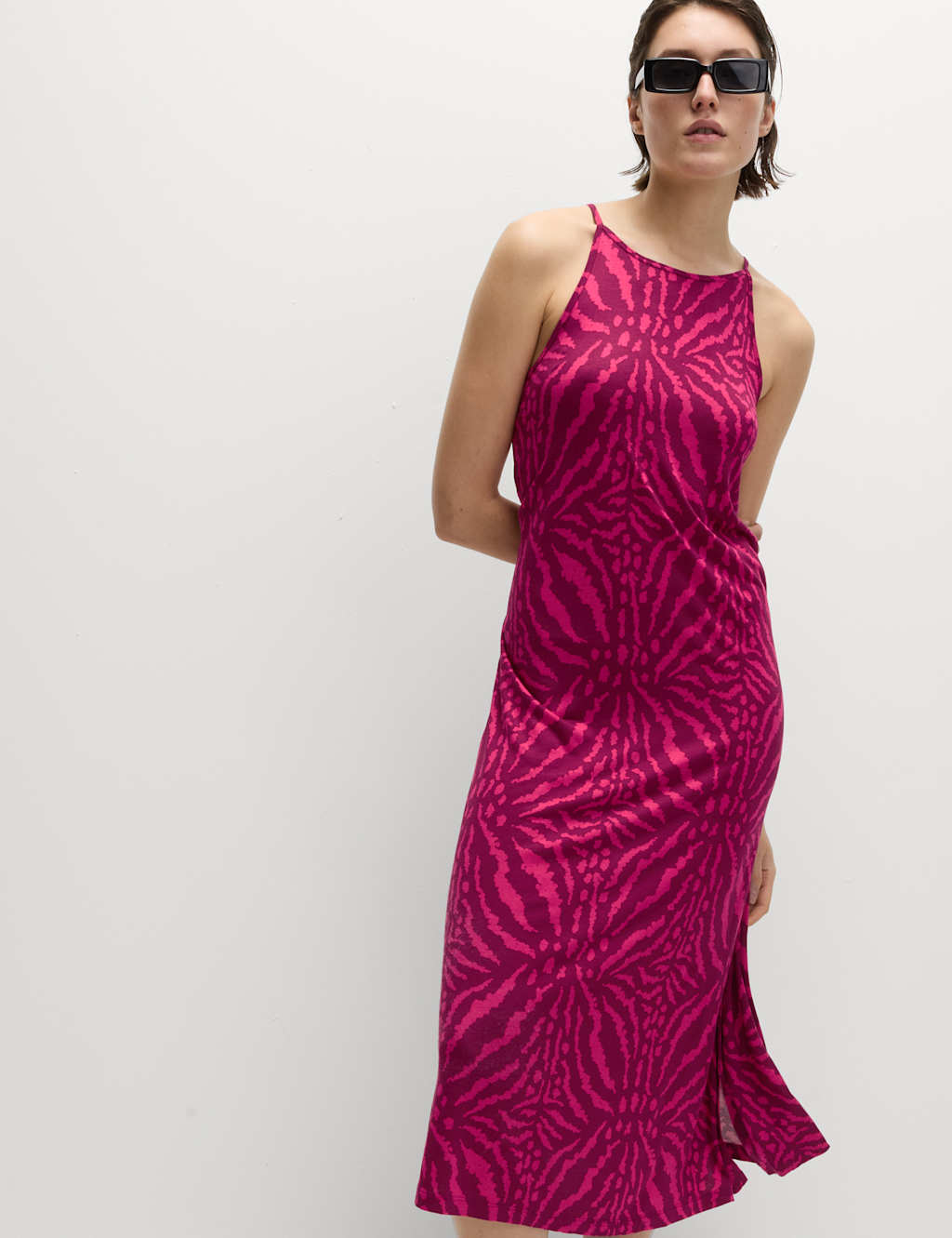 Jersey Printed Midaxi Beach Dress