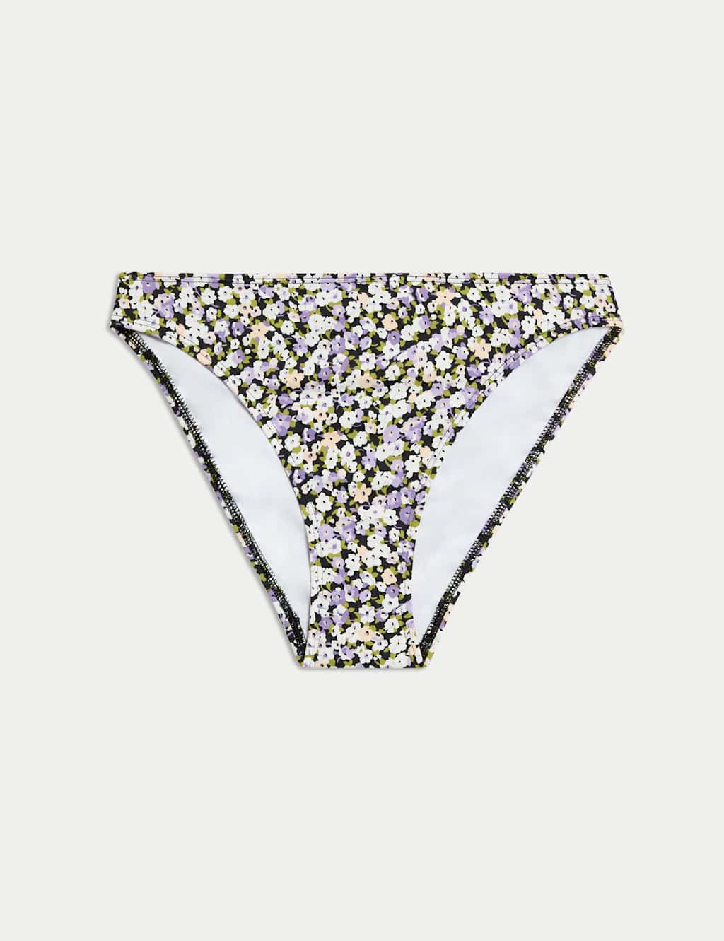 Printed High Leg Bikini Bottoms